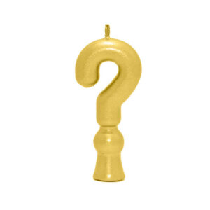 Vela Perolada Interrogação Dourado Bello Festas 10×1