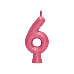 Vela Perolada Número 6 Vinho Bordô Bello Festas 10×1