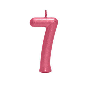 Vela Perolada Número 7 Vinho Bordô Bello Festas 10×1