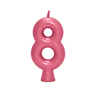 Vela Perolada Número 8 Vinho Bordô Bello Festas 10×1