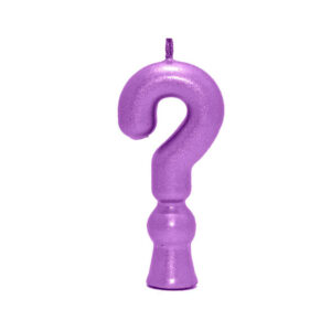 Vela Perolada Interrogação Roxo Bello Festas 10×1