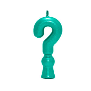 Vela Perolada Interrogação Verde Bello Festas 10×1